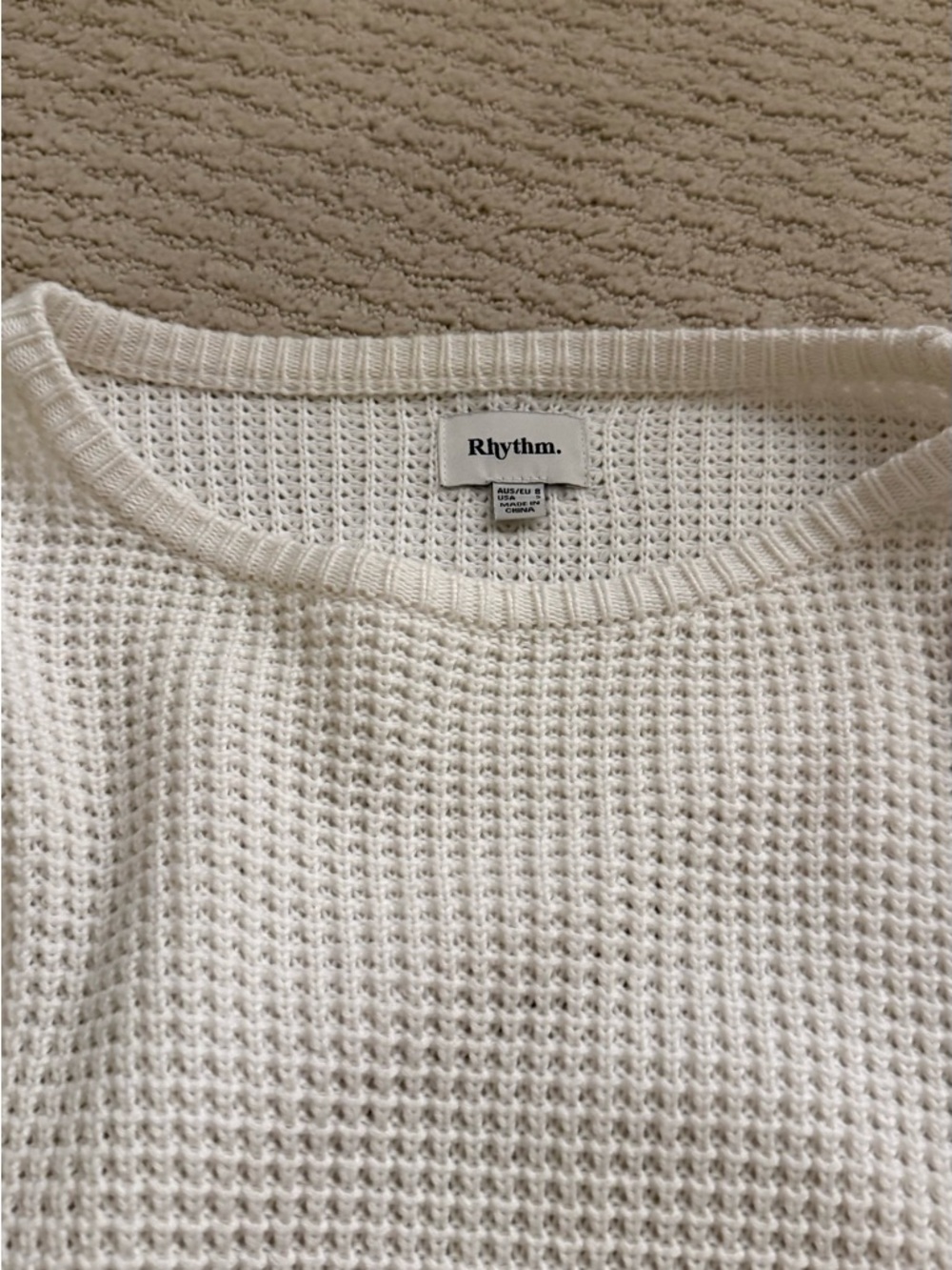Rhythm Living Classic Knit Jumper White - 8 - Picture 2 of 2